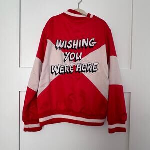 Stella McCartney Girls Ice Scream Red Satin Bomber 8